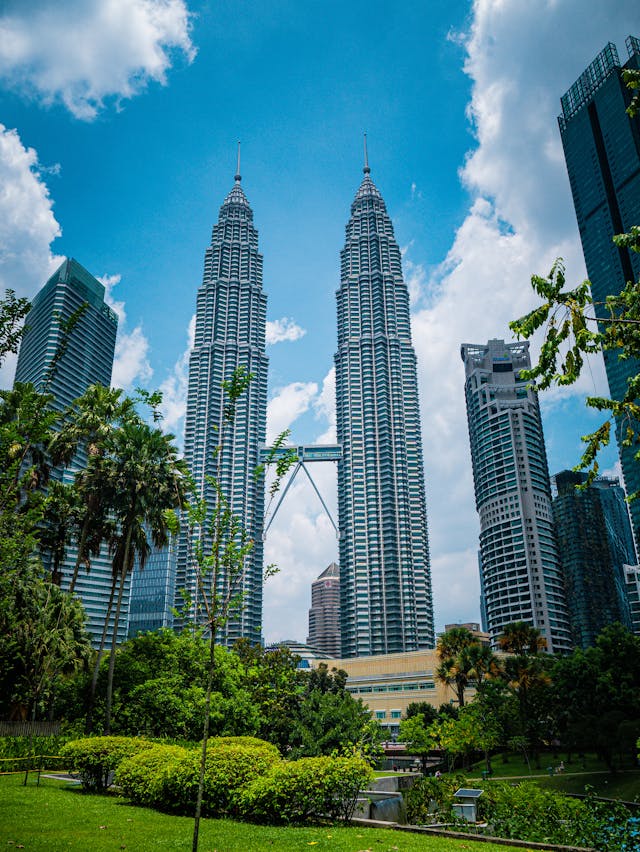 Petronas building looking from ground up. Proper geotechnical investigation to support big structures.