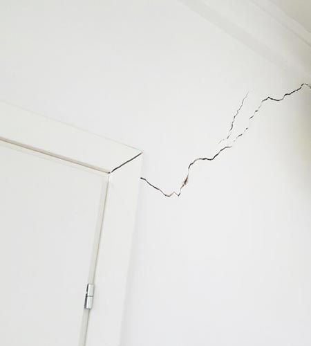 Typical Expansive Soil Crack on House at Gurdshola, Addis Ababa, Ethiopia