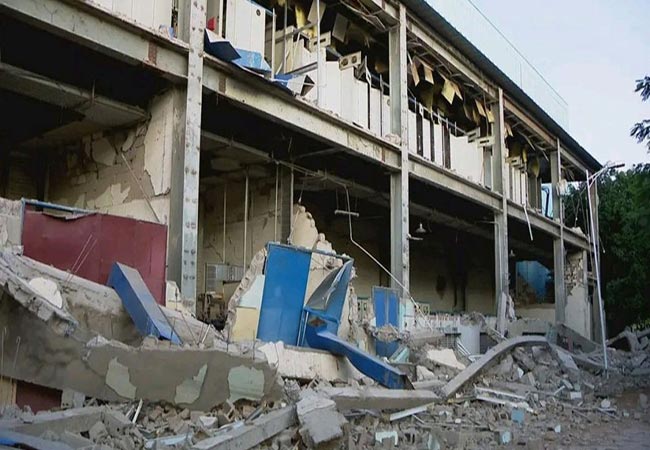 Damage to a Factory Fentale Earthquake Afar region Ethiopia